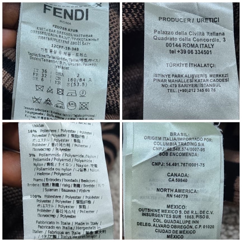 Authentic Fendi Zucca Cardigan in Brown/Black - Picture 13 of 16